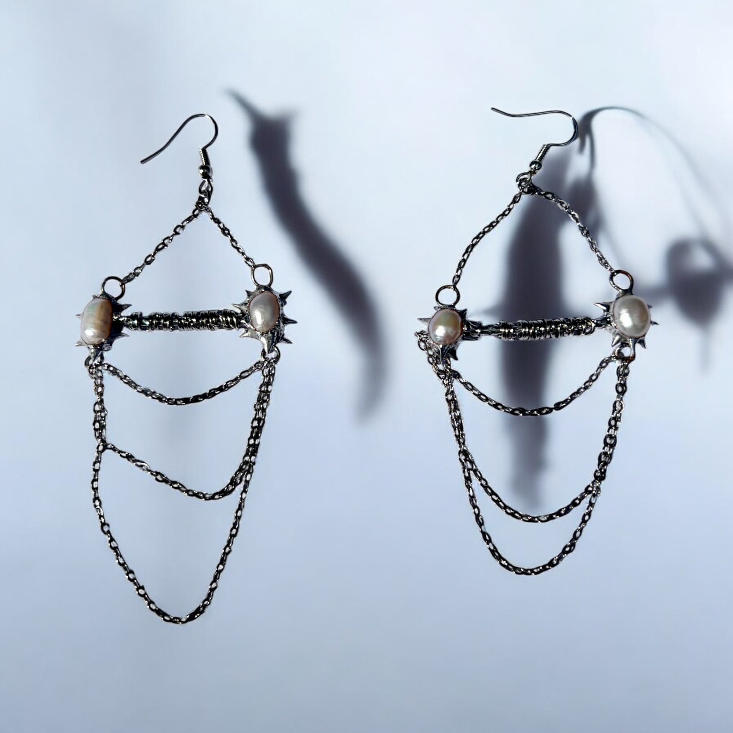 Chainlink Pearl Earings