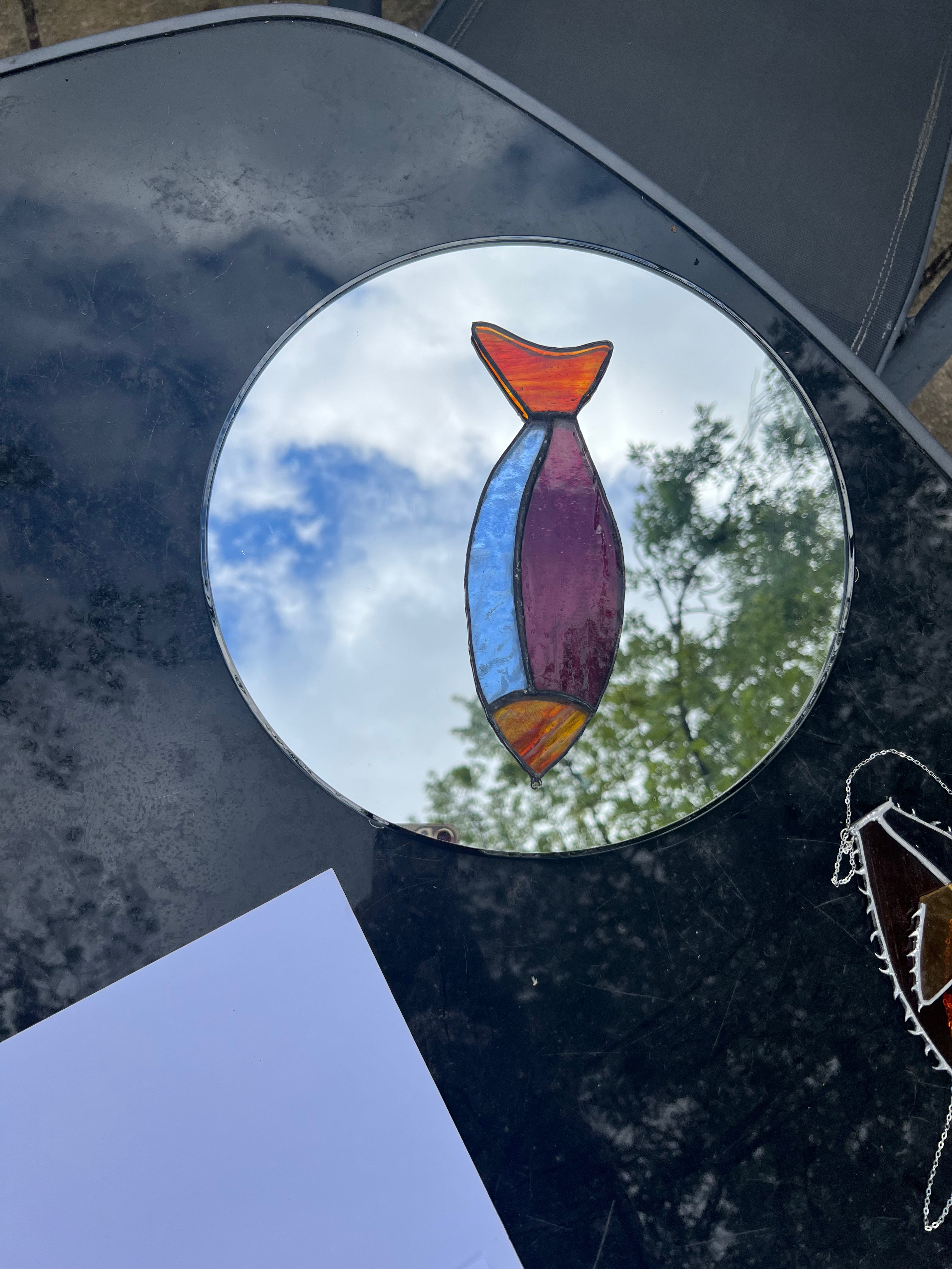 Catch the light of the sea - Ocean Whimsy Stained Glass Fish