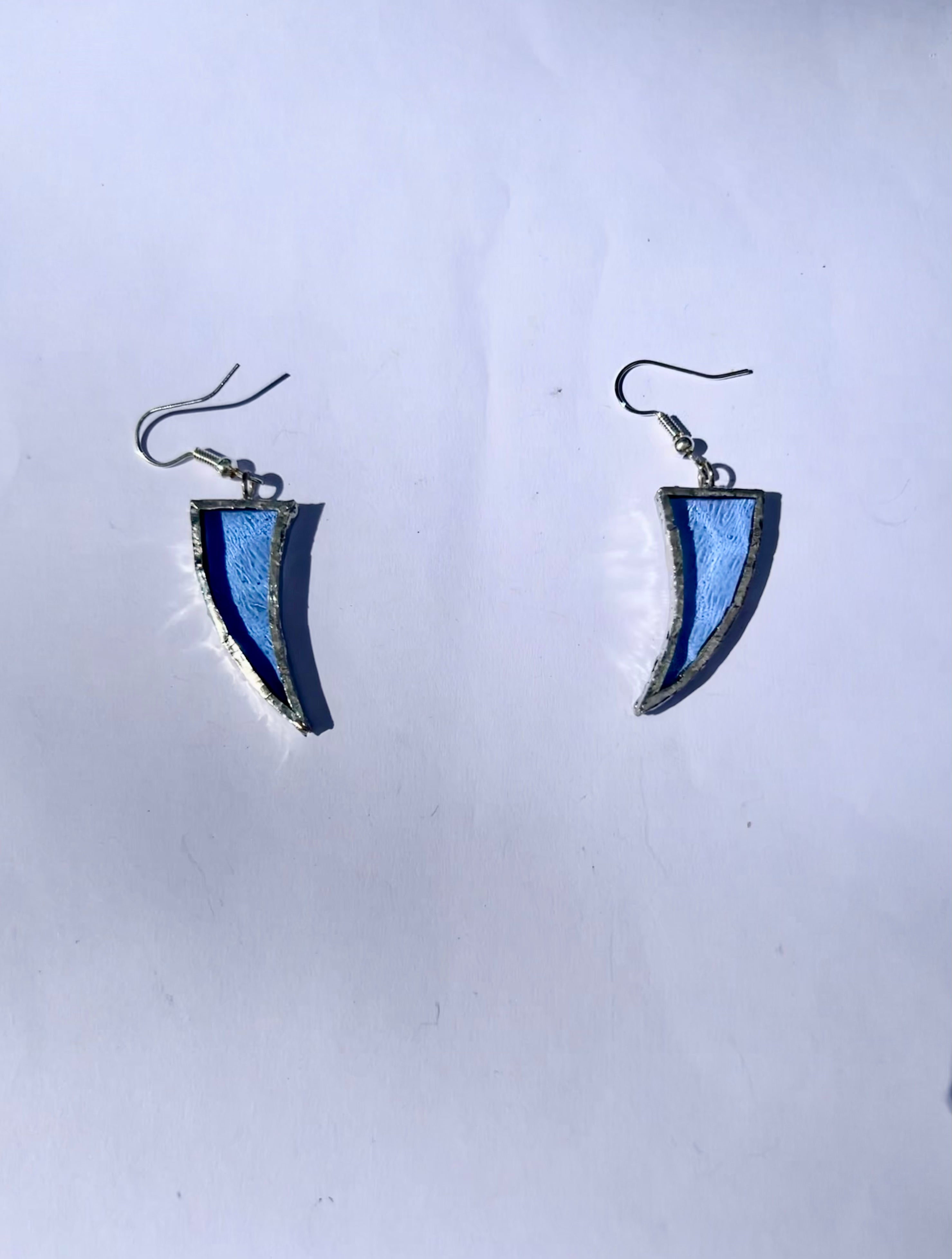 Elegant Ocean-Inspired Stained Glass Earring Set