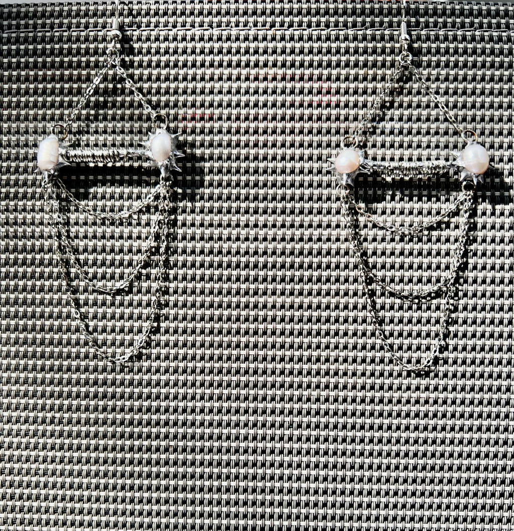 Chainlink Pearl Earings