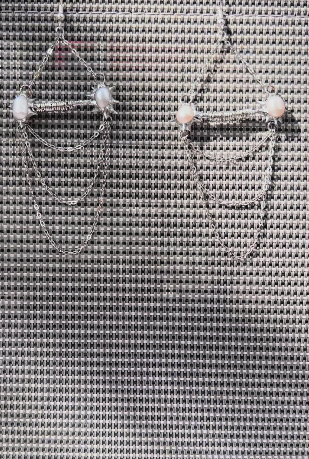 Chainlink Pearl Earings