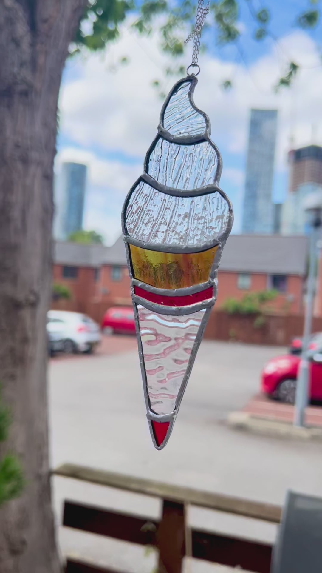 Iridescent Stained Glass Sundae with Signature Red Label – Sundae Truck Memories